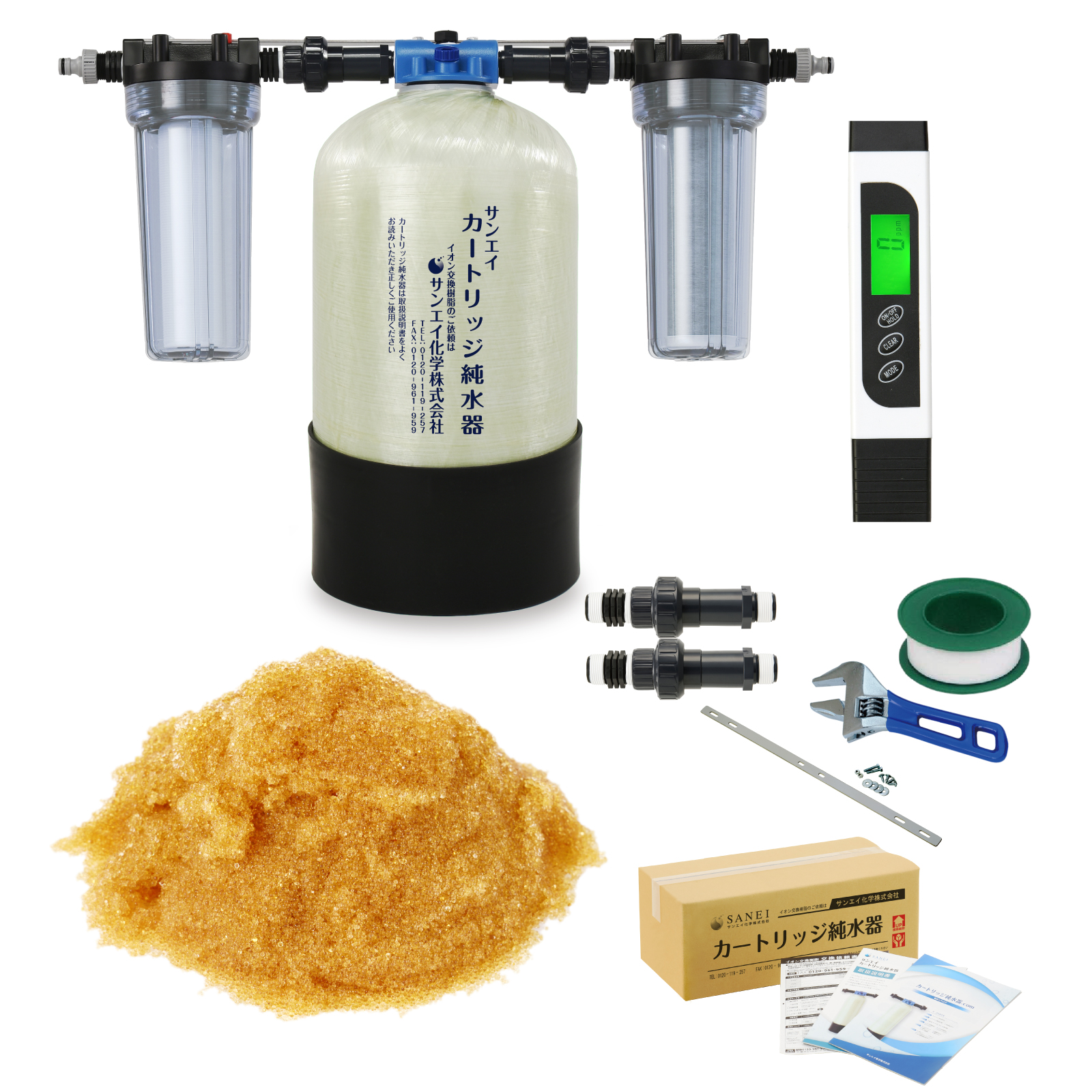 カートリッジ純水器.com｜サンエイ化学 カートリッジ純水器 15L